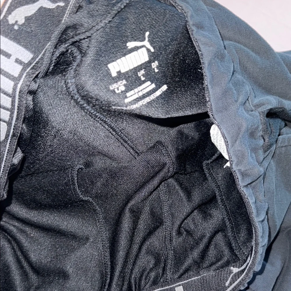 Puma Black Athletic Shorts (size L)